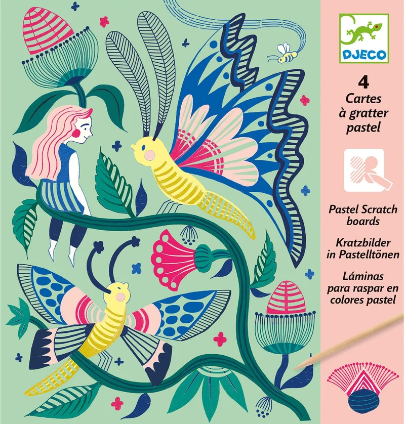 Cuadros para rascar Jardín Imaginario · DJECO