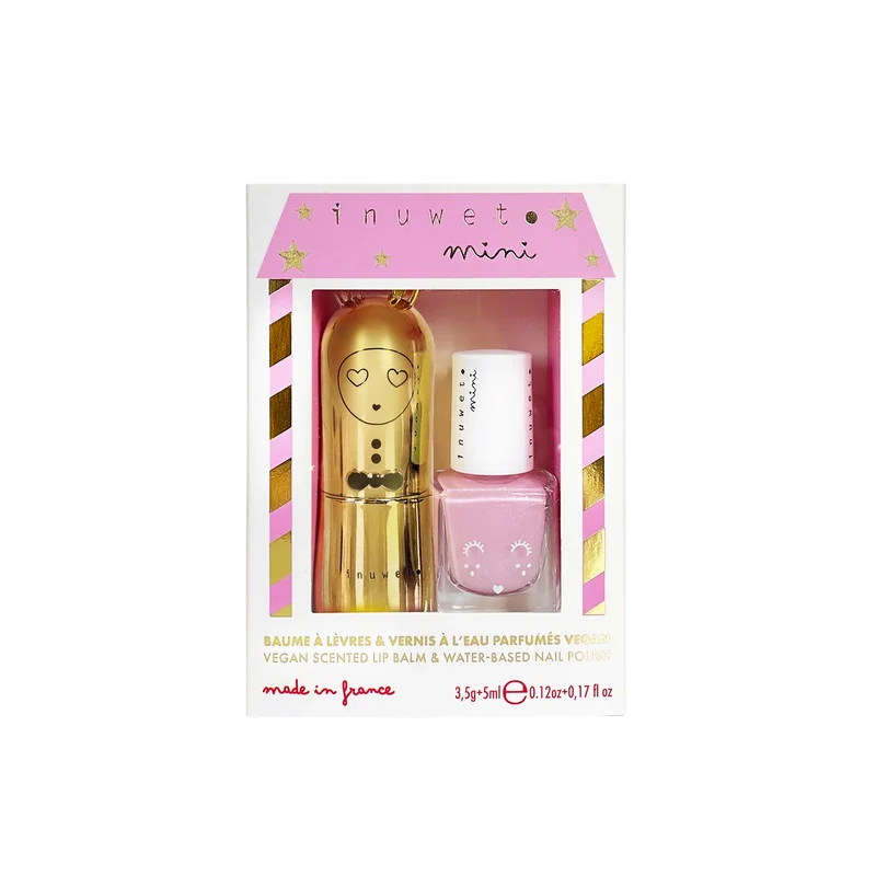 Duo Bálsamo Labial y Esmalte de uñas Cheesecake y Sandía · Inuwet