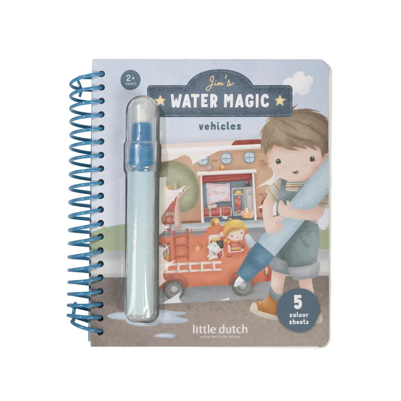 Libro Mágico al agua Jim Vehículos · Little Dutch