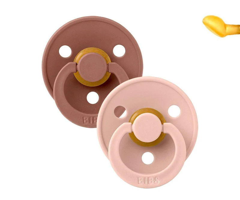 Set de 2 Chupetes Latex Talla 1 Natural Rubber - BIBS