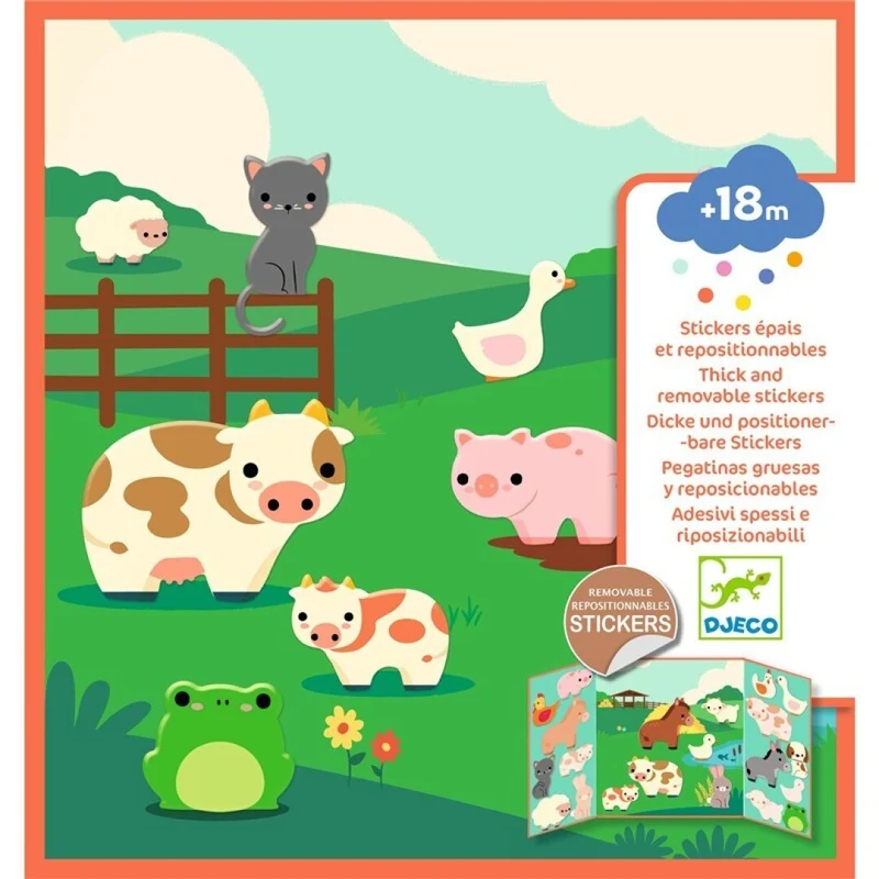 Pegatinas reposicionables La Granja · Djeco