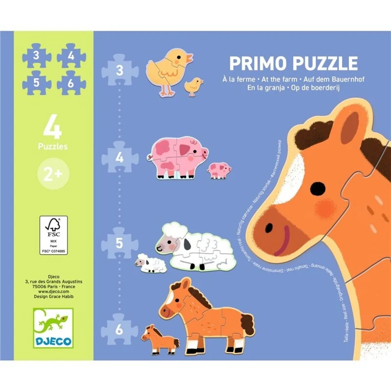 Puzzle Evolutivo en la Granja · DJECO