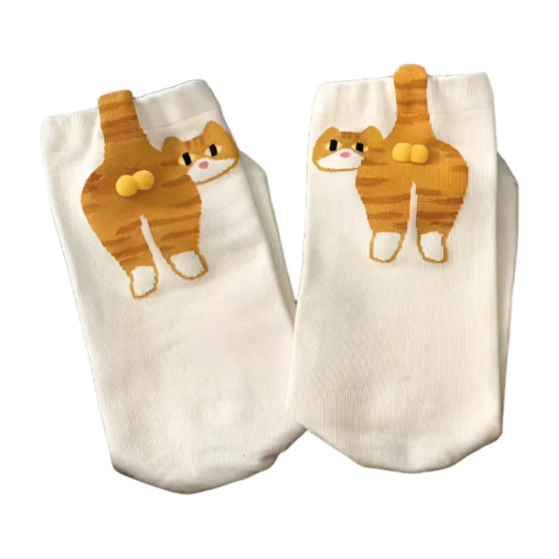 Miomu Calcetines Unisex, Diseño Gatito 3D