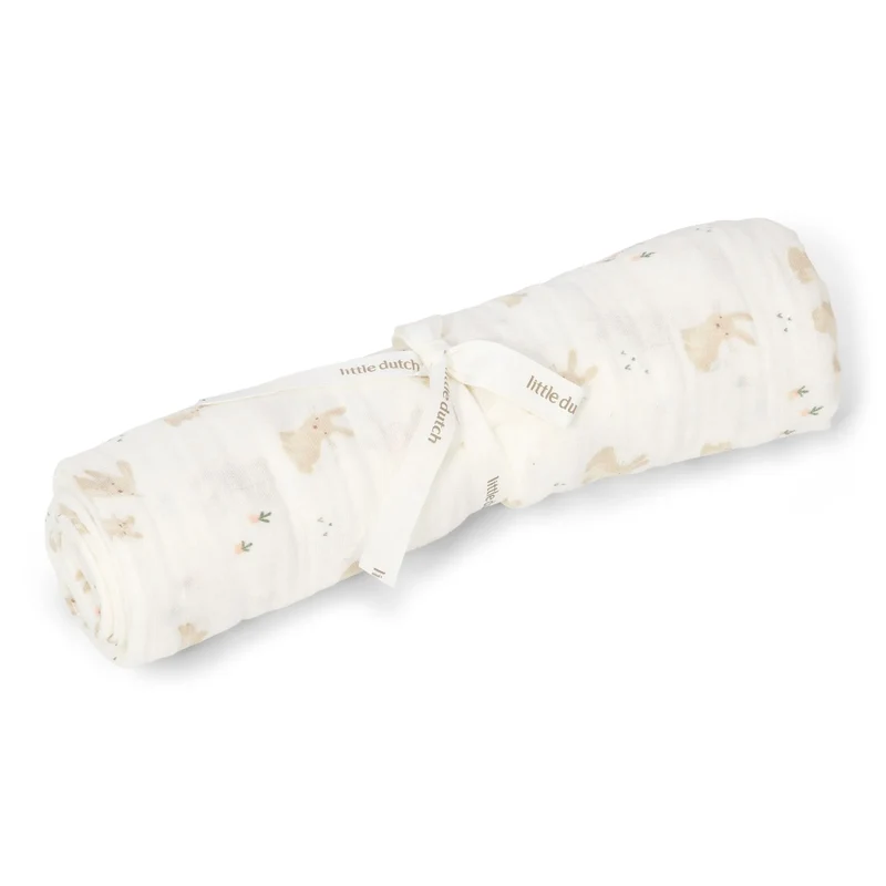 Muselina Algodón Orgánico Newborn Naturals Baby Bunny · Little Dutch