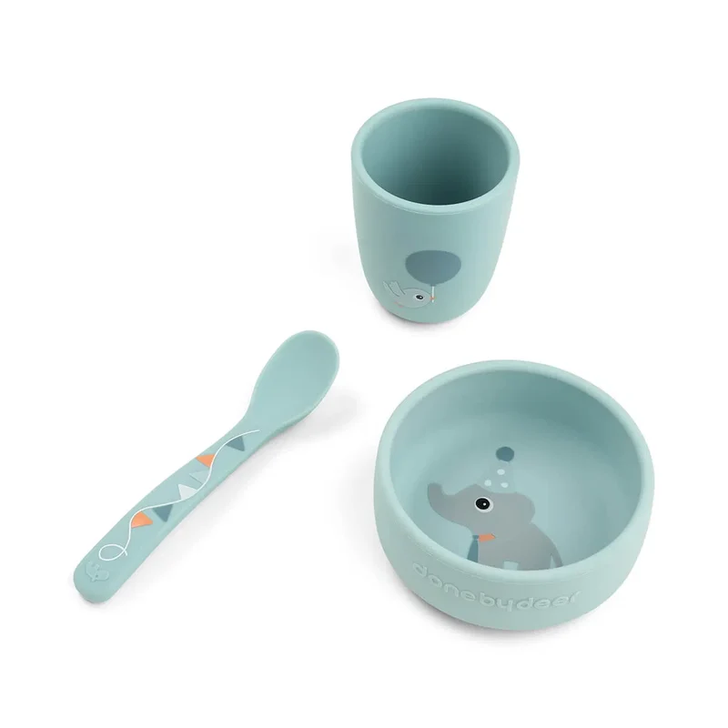 Vajilla set 3 piezas Celebration Blue · Done By Deer