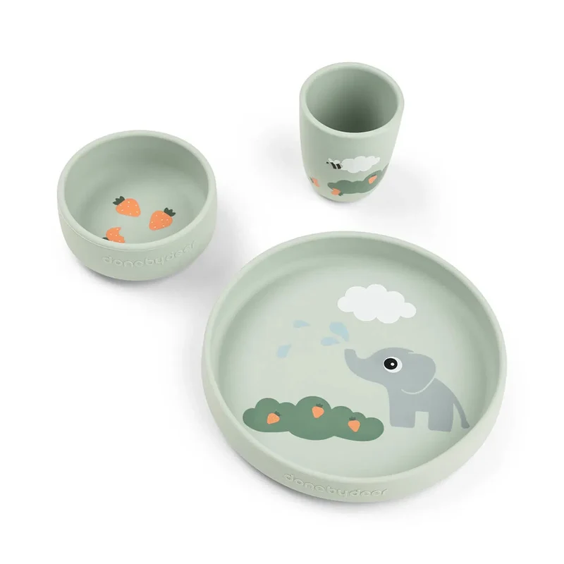 Vajilla set 3 piezas Elphee Green · Done By Deer