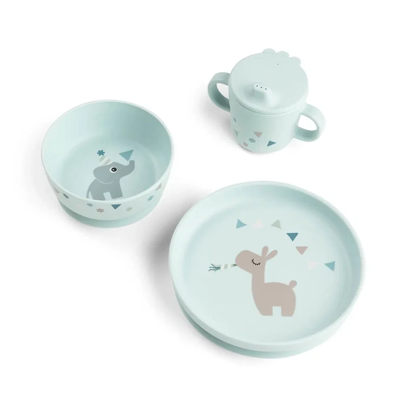 Vajilla set 3 piezas Celebration Blue · Done By Deer