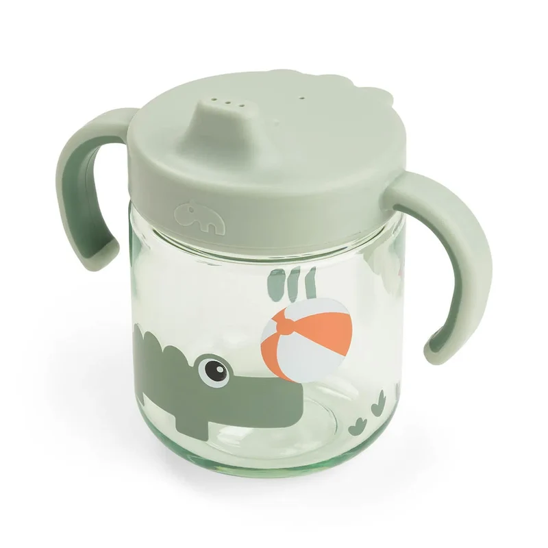 Taza aprendizaje dos asas Tiny farm Playground Green · Done by Deer