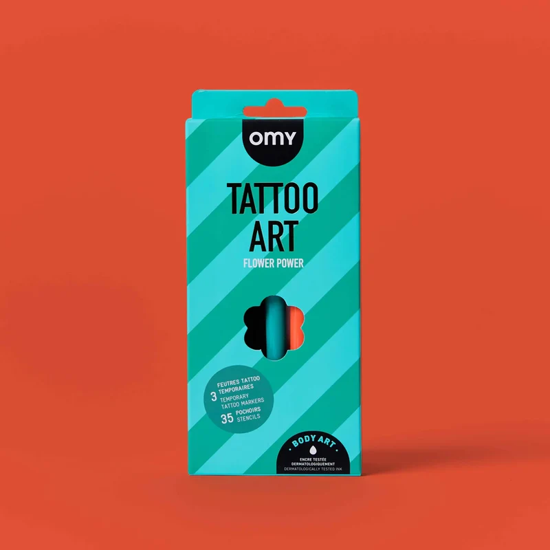 Tattoos temporales Flower Power · Omy