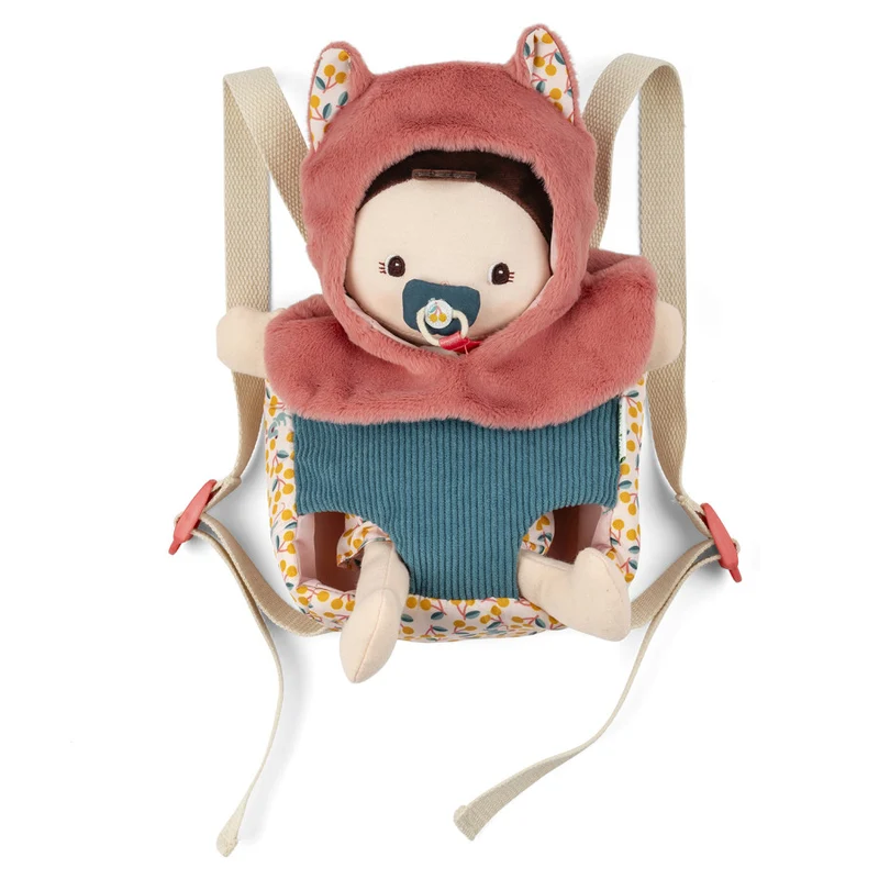 Bebé Jeanne con portabebés · Lilliputiens