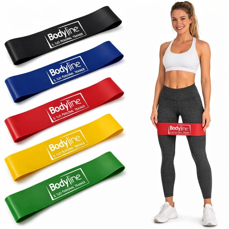 Set 5 Elastici Fitness In Lattice a 5 resistenze