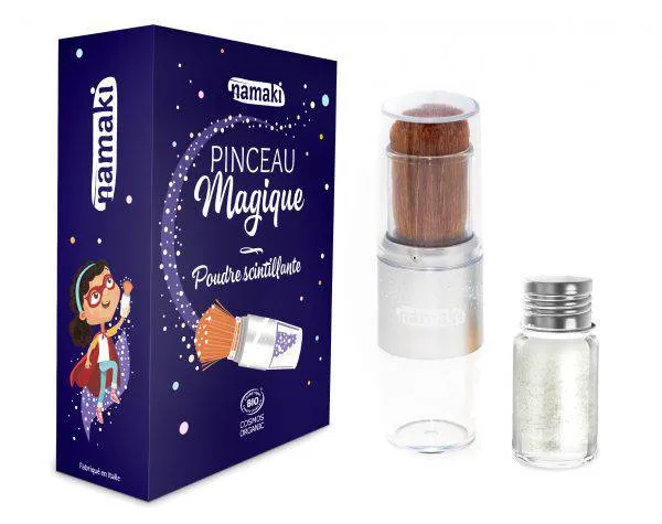 Brocha & Polvos Brillantes Plata · Namaki