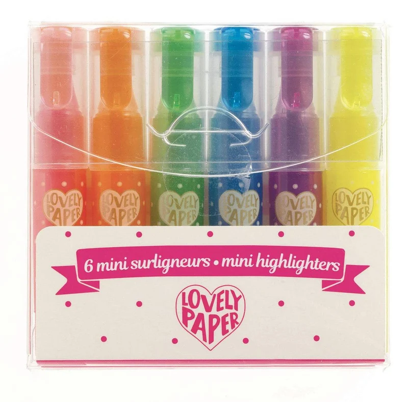 Mini marcadores (6 ud) · Lovely Paper