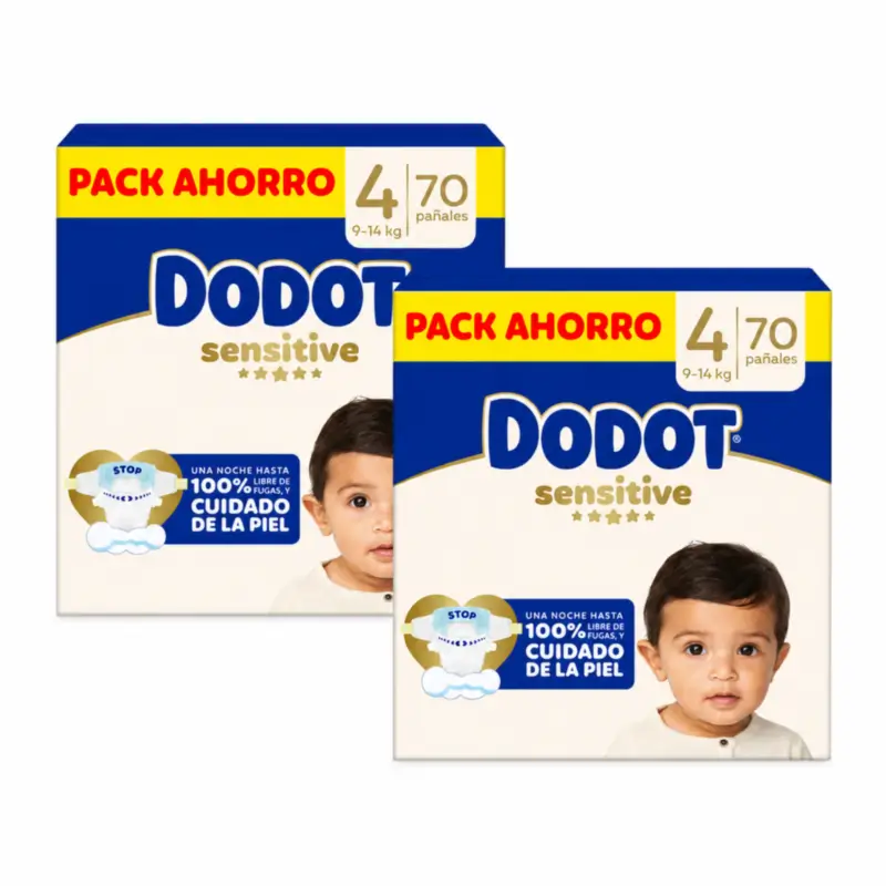 Dodot Sensitive Box Talla 4, 2x70 Pañales
