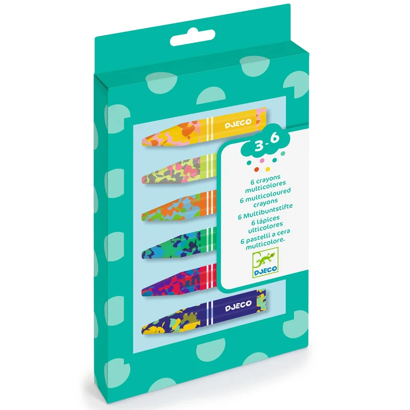 Colores para peques 6 lápices multicolores · DJECO