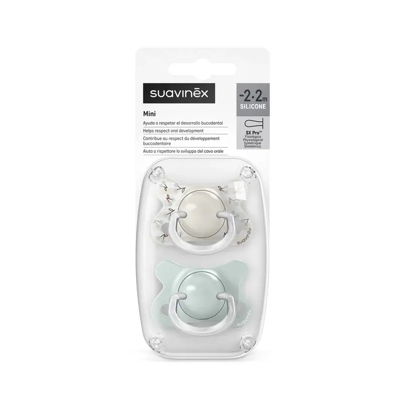 Suavinex Chupetes Tetina Sx Pro -2/2 Meses Birdies Verde, 2 unidades