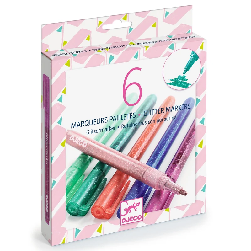 Rotuladores Purpurina Pastel (6 ud) · DJECO