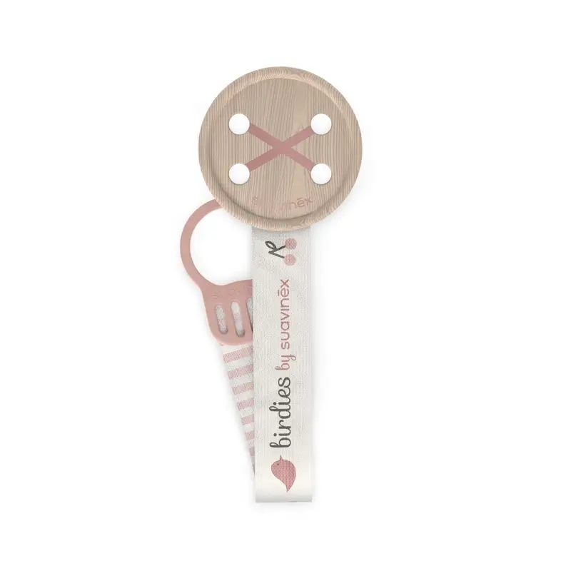 Suavinex Cinta Sujetachupetes +0 Meses Birdies Rosa