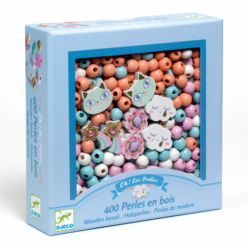 Perlas de Madera Arco Iris · DJECO