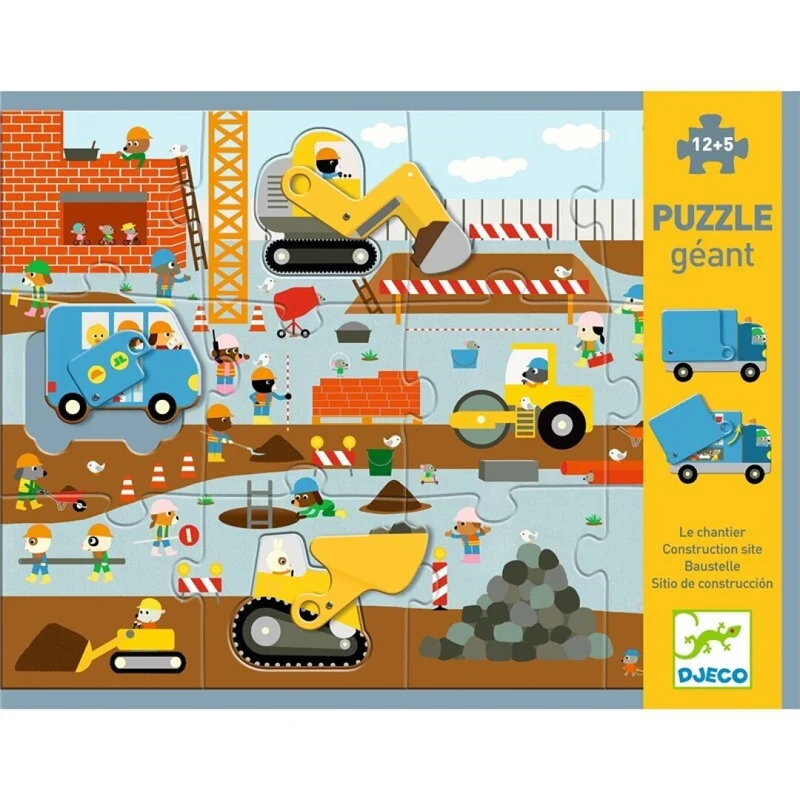 Puzzle Gigante Sitio de Construcción · Djeco