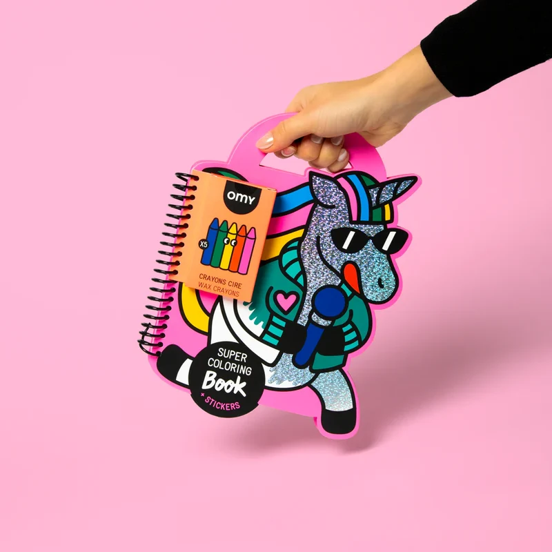 Libro con pinturas y pegatinas Unicornio · OMY