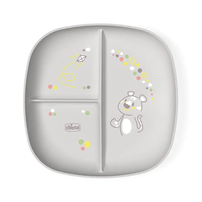 Chicco Plato Con Compartimentos 12M+ Gris