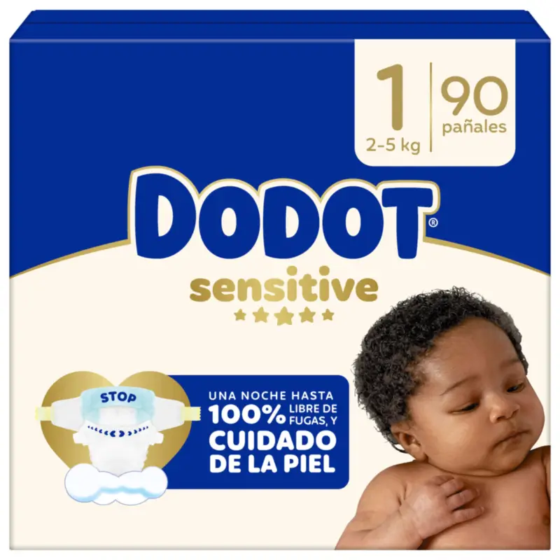 Dodot Sensitive Talla 1, 2kg-5kg, 90 Pañales