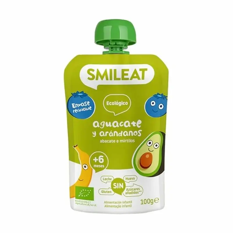 Smileat Pouch Aguacate Y Arándano, 100 Gr