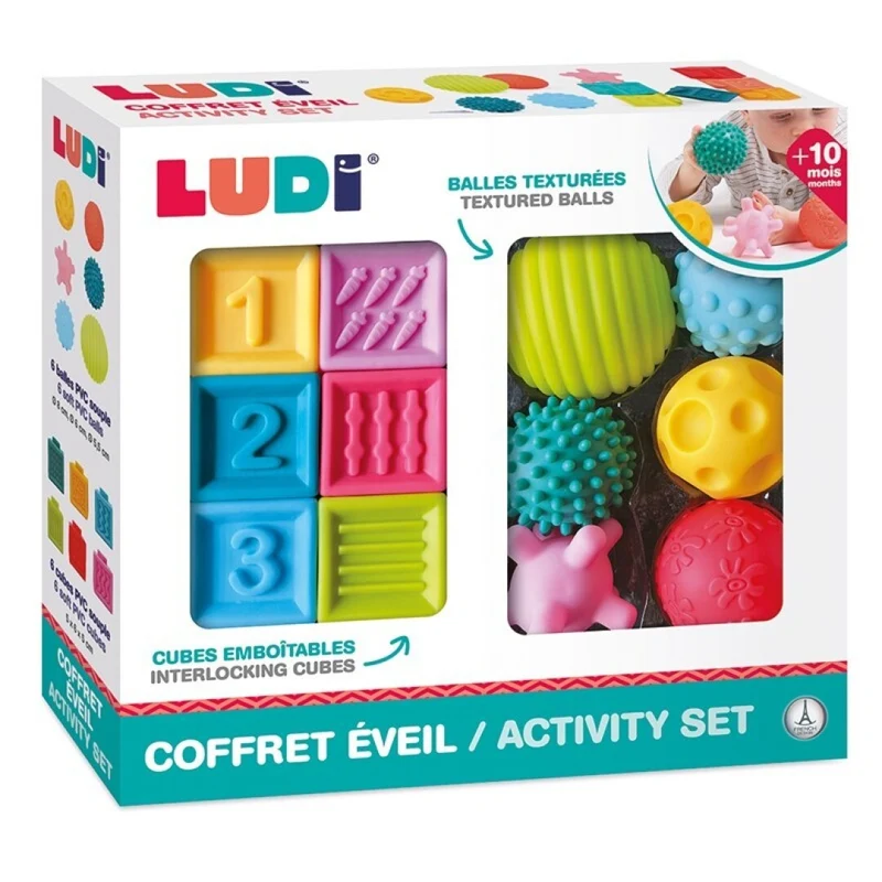 Conjunto 6 bolas y 6 cubos · Ludi