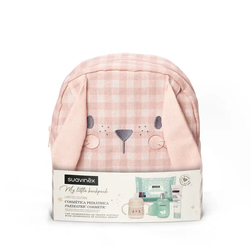 Suavinex Mochila Guardería, Conejo, Rosa