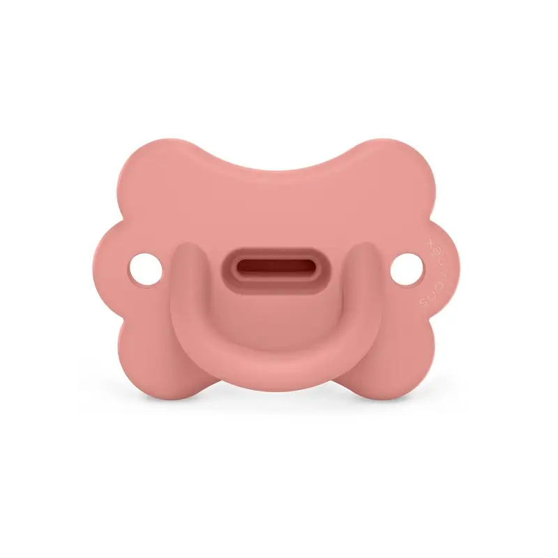 Suavinex Chupete Todo Silicona Fisiológico Sx Pro, 6/18 Meses, Mariposa Peach Pink