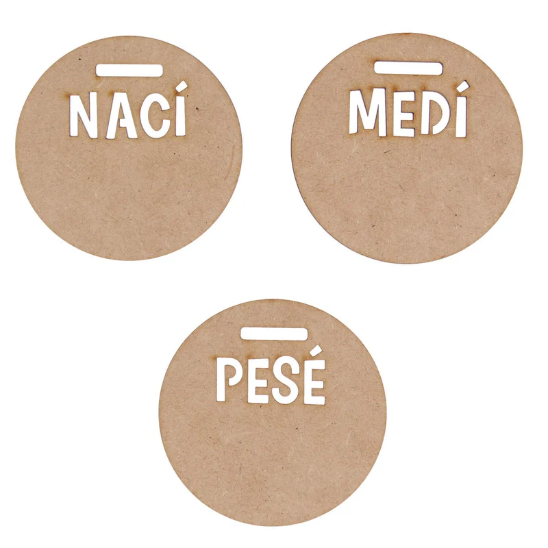 Art.9898 Tags Nacimiento 8cm 3pz