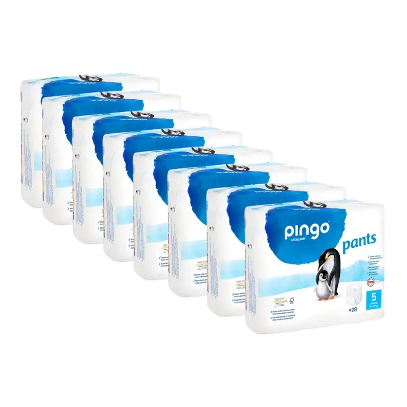 Pingo Pañal Braguitas Ecológicas Talla 5 (11-25 Kg), 8X28 Unidades
