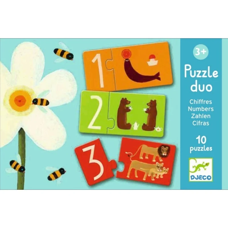 Puzzle dúo Números · Djeco