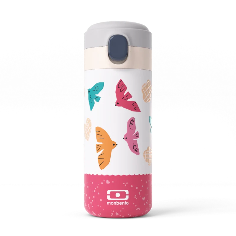Botella de Acero Térmica Pop Birds · Monbento