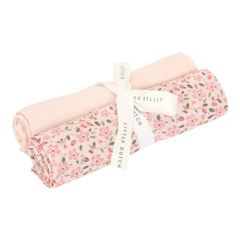 Muselina Algodón Orgánico Fairy Floral & Blossom · Little Dutch