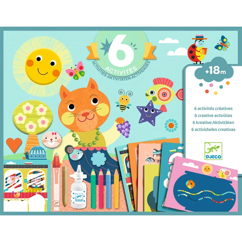Cofre multiactividad El gato y sus amigos · DJECO