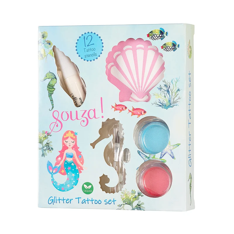Set tatuajes purpurina Sirenas · Souza