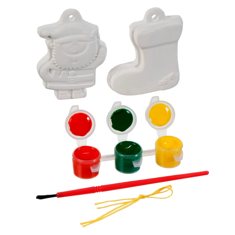 Art.11513 Kit Figura Cerámica Navidad 6.5x5cm (aprox cada figura) 2pz