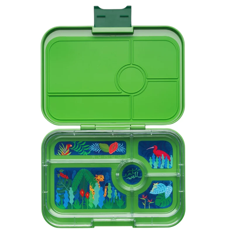 Yumbox Tapas 5 compartimentos Jurassic Green Jungla