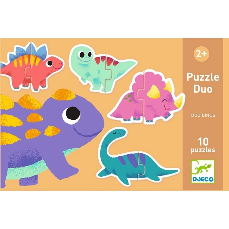Puzzle dúo Dinos 20 piezas · Djeco