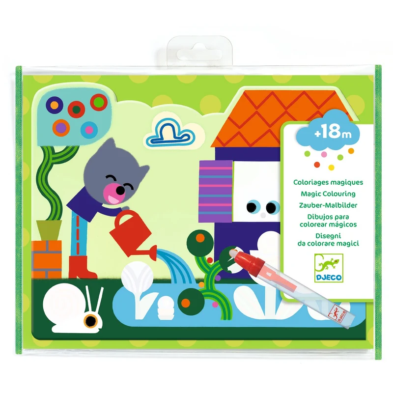 Colorear Mágico con agua Escondido en el jardín · DJECO