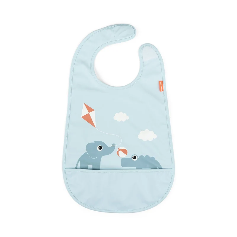 Babero con velcro Playground Blue · Done by Deer